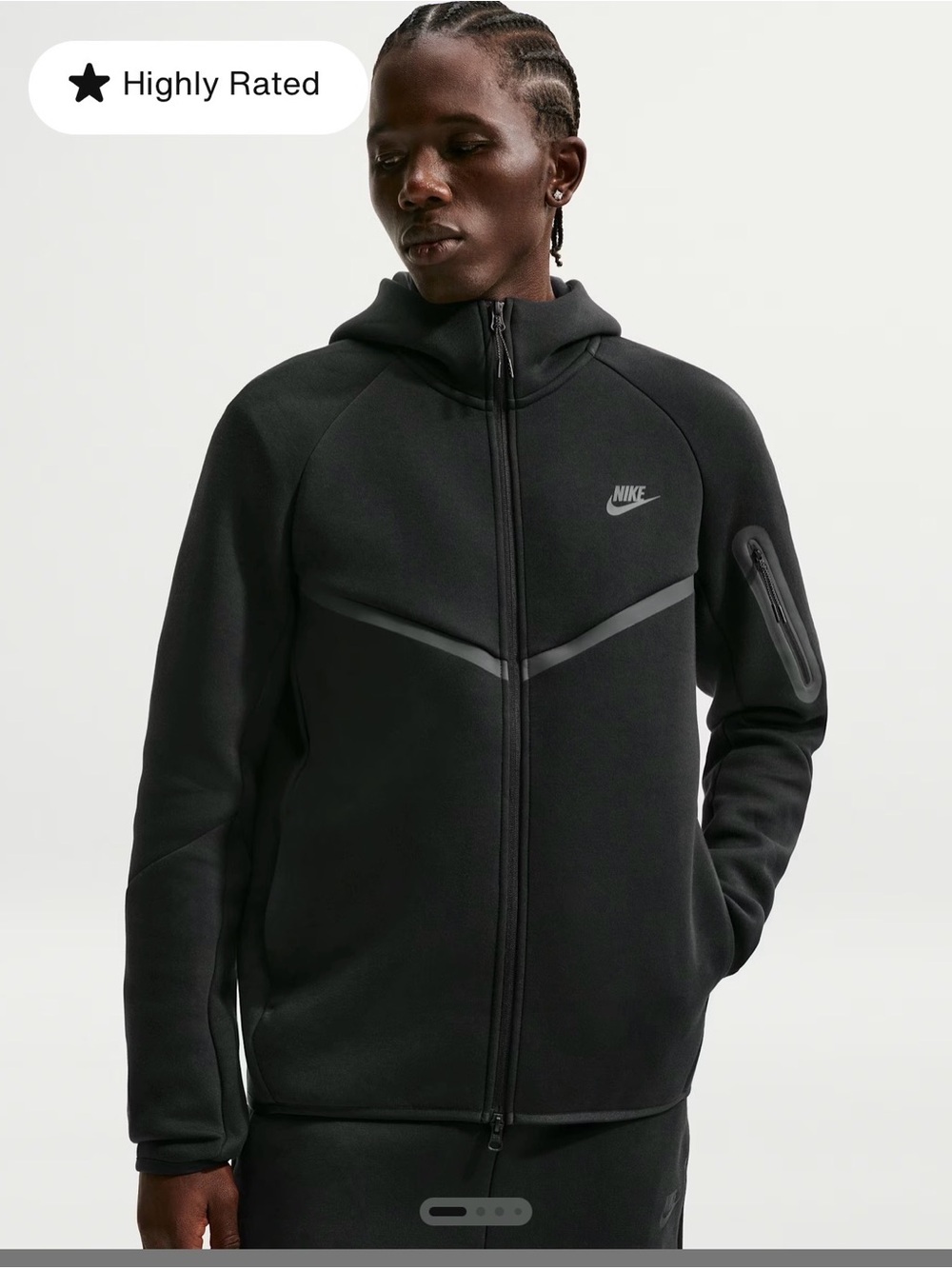 Nike Men’s Black Hooded Performance Jacket